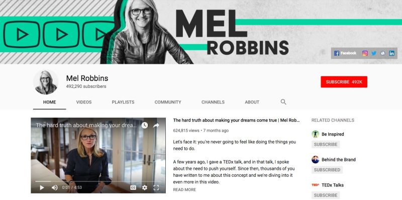 The channel art is the header image at the top of your channel and is the ideal place for you to incorporate your logo. 